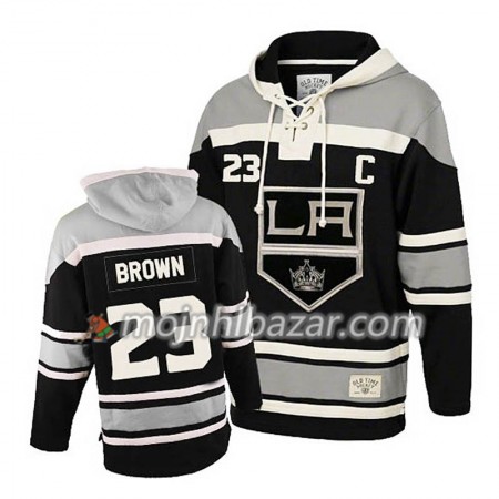 Dresovi Los Angeles Kings Dustin Brown 23 Crna Hoodie Sawyer - Muške